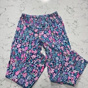 Lilly Pulitzer Kids' Pink and Blue Soft Cotton Leggings